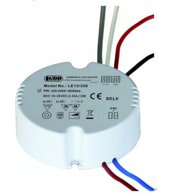 China Round Dimmable LED Driver For Constant Current Lamp 1-10V Dimming Way 13W 350mA for sale