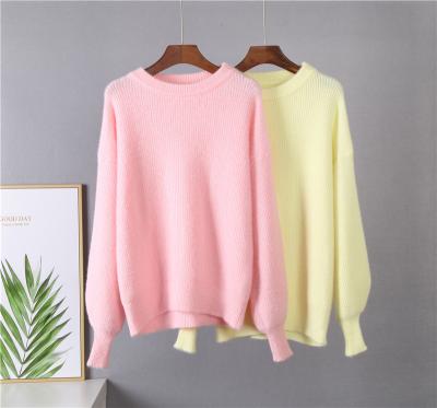 China 2021 Hot Selling Custom Women's Breathable Sweater Long Sleeve Ladies Clothing Knit Round Neck Sweater Women Casual Pullover Women for sale