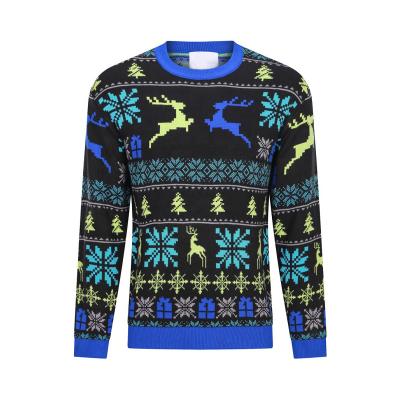 China Anti-Wrinkle Crewneck Unisex Adult Knitted Christmas Ugly Christmas Jumper Custom Pullover Sweater for sale