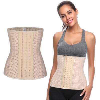 China Breathable Latex Shapewear Abdomen Belt Fitness Belt Sports Girdles Waist Trim Women's Multi-Breasted Waist Slimming Trainer for sale