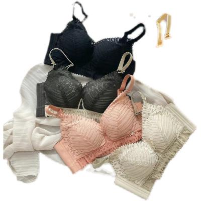 China High quality QUICK DRY comfortable comfortable breathable lace women girl chinlon bra floral underwear for sale