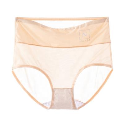 China Antibacterial Women Ice Silk Underwear Medium Size Summer Thin Briefs Lady Panties for sale