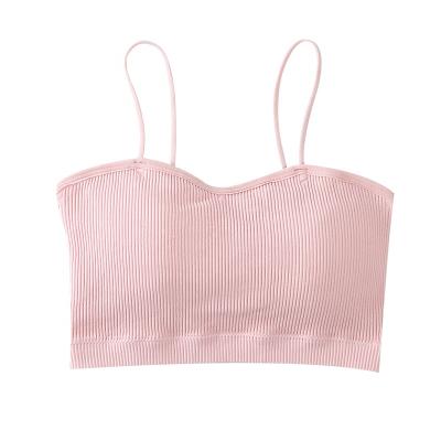 China QUICK DRY ladies summer contracted women's strapless movement seamle bra ss nylon nylon underwear for sale