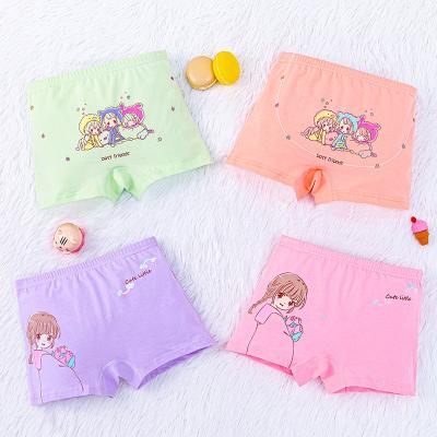 China Girls Antibacterial Soft Breathable Underwear Cute Cartoon Printed Cotton Young Girl Brief Panties Girl Briefs Kids Panties for sale