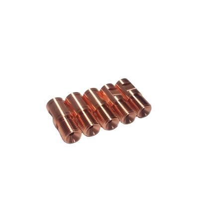 China Hot Sale Long Life Arc Welding Nozzle Tips Torch Copper Contact Tip Manufacturer for sale