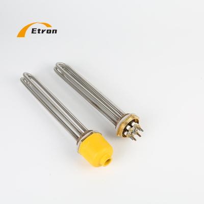 China Oil Customized Resistance Element Industrial Water Heater Electrical Heating Elements Screw Plug In Electric Immersion Heaters for sale