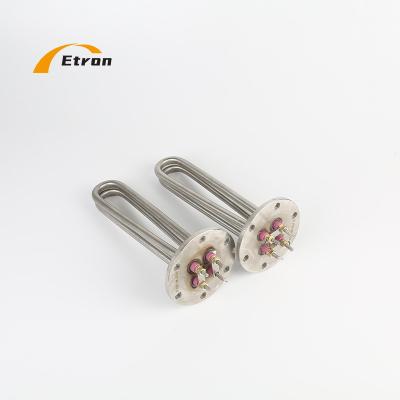 China Explosion Proof Oil Factory Cheap Price Water Oil Flanged Liquid Tubular Flange Immersion Heater for sale