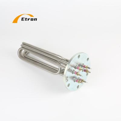 China SS304 Oil Heating Element Electric Flanged Immersion Heater High Power For Steam Boiler Steam Generator for sale