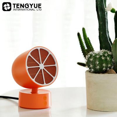 China Newest Desktop Mini Fan Heater Mini Fan Heater Red Color 350W Mini Fan Heater Lemon Car Design for Home and Office for sale