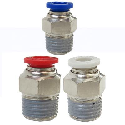 China Hotels 10mm Quick Connect Brass Pneumatic Fittings PC One Touch Tube Fittings for sale