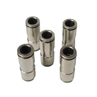 China Hotels 6mm Straight Union Pneumatic Solid Copper Brass Pipe Tube Fittings Equal Reducers NPUT06 for sale