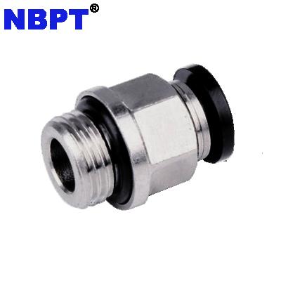 China Pneumatic System PC G BSPP Thrust To Connect Fitting Straight Union Fitting , One Touch Pneumatic Fittings for sale