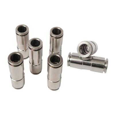 China Building Material Stores Metal Pneumatic Connectors Push In Fittings One Touch Fittings Pneumatic Air Duct Pipe Fittings for sale