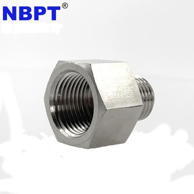 China Hotels Solid Brass Pipe Bushing Reducer Fitting / Female Male Adapter Step Up Height for sale