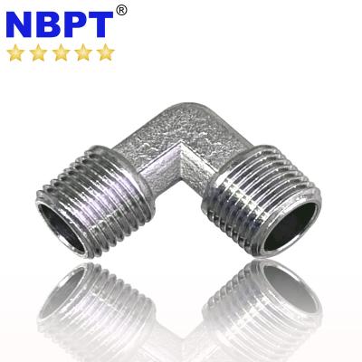 China Male Double Elbow Pipe Fittings 90 Nipple Elbow Brass Reduction for sale