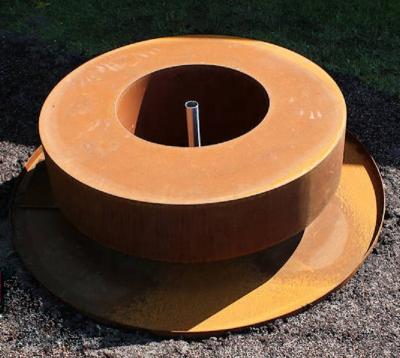 China Outdoor Decoration Outdoor Garden Around Corten Steel Water Fountain for sale