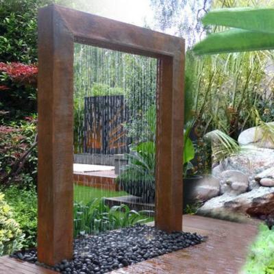 China Outdoor Garden Decoration Outdoor Water Feature Corten Steel Water Fountain for sale