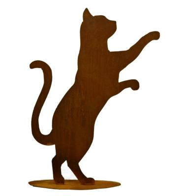 China Handmade Rustic Rustic Corten Steel Statue Metal Craft Animal Gift for sale