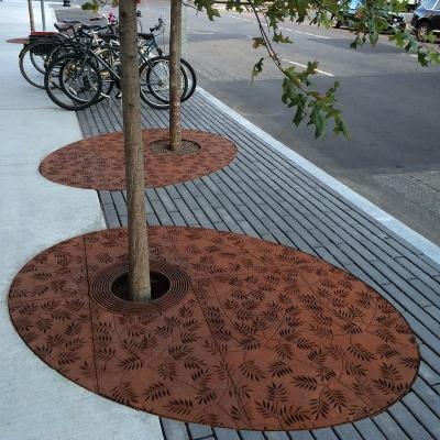 China Easily Assembled Decorative Garden Corten Steel Tree Guard for sale