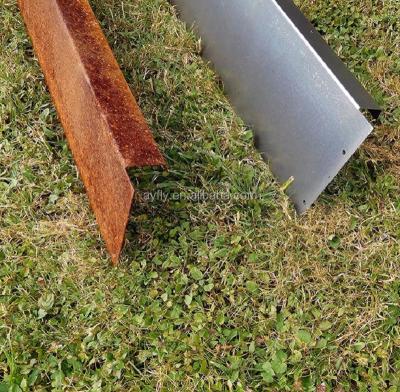 China Outdoor Decoration Metal Lawn Edge CORTEN Steel Folded Garden Edging Price for sale