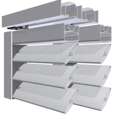 China door & Window Customized Oval Shape 6063 T5 Aluminum Wing Extrusion Section For Louver Blades Profiles for sale