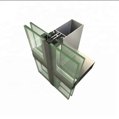 China Glass Curtain Wall South Africa Extruded Glass Wall Frame Aluminum Profiles for sale