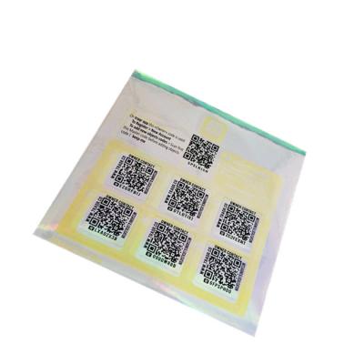 China Waterproof custom 3d hologram sticker qr code for sale