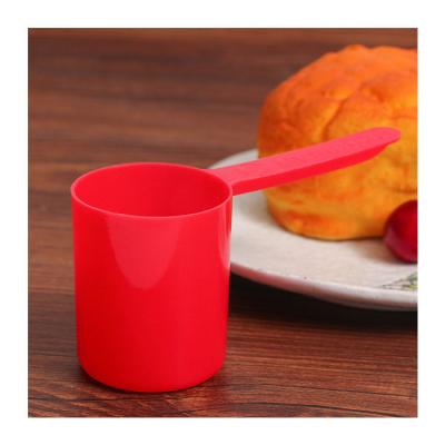 China Custom Viable Scoop 80ml 40g Red Clear White Plastic Measuring Cup Spoon for sale