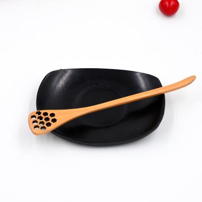 China Viable Custom Honey Scoop Spoon Wooden Honeycomb Plunger Sticks for sale