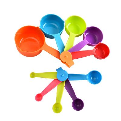 China Sustainable Cooking Tools Plastic Kitchen Measuring Cups And Spoons Set Of 10 for sale