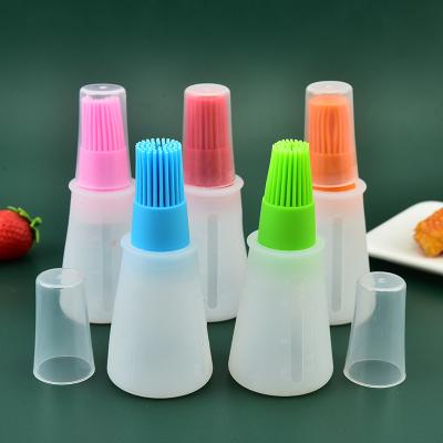 China Viable Custom Kitchen Silicone Oil Bottle Brush For BBQ Grill Cooking BPA Free for sale