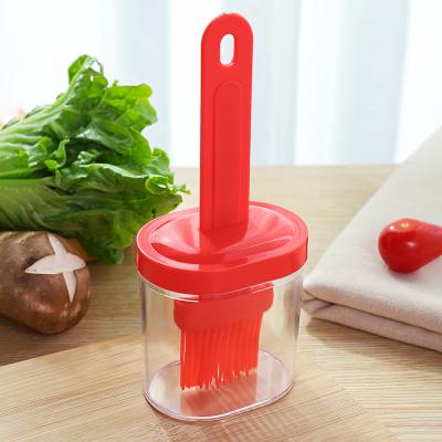 China Sustainable Custom Bottle Silicone Head Brush Plastic Oil Dispenser For Cooking for sale