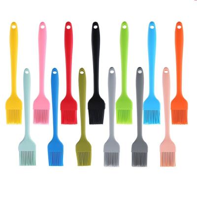 China Custom Viable Black Red Green Pink Red Green Pastry Brush Silicone Oil Butter Silicone Oil Baking Gray Blue Yellow-Orange Brush for sale