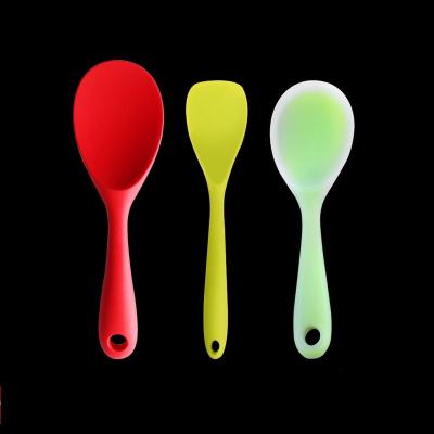 China Custom Disposable Non Stick Silicone Rice Scoop Spoon for sale