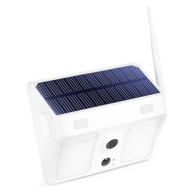 China Tuya NIGHT VISION Sensor Solar Spotlight Camera PIR Camera Solar Light Camera with Human Induction Triggered Alert for sale