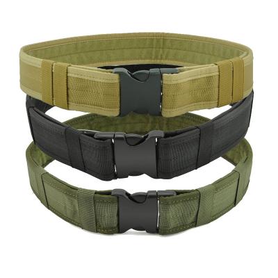 China High Quality Quick Release Army Green Comfortable Tactical Black Woven Hold Up Belts Plastic Buckle With Dots Belts for sale