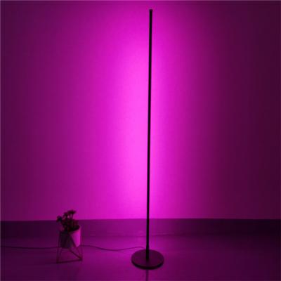 China Nodic Modern Home Decor Bar Colorful Minimalist Dimmable Remote Vertical Led RGB Stand Floor Lamp for sale