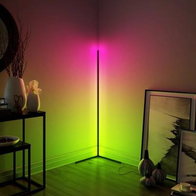 China Smallest Space Saving Postmodern Simple Detachable Design Nordic Minimalist RGB RGB Adjustable Vertical Led Corner Floor Standing Light for sale