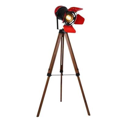 China Vintage Floor Lamp Modern Minimalist Wooden Tripod Floor Lamp Floor Lamp For Hotel Living Room Wholesale for sale