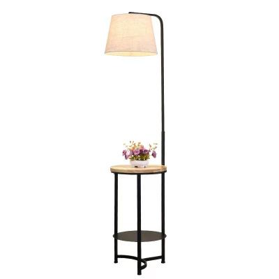 China Dropship Modern Chinese Wholesale Contemporary White Fabric Shade Metal Frame Tripod Floor Lamp For Hotel Home Decoration for sale