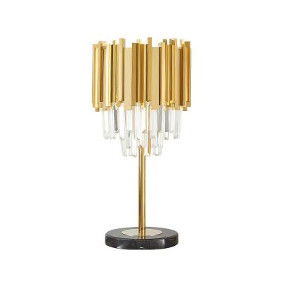 China Minimalist Luxury Postmodern Decorative Art Crystal Table Lamp, For Model Room, Study Bedroom for sale