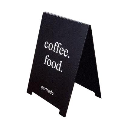 China Eco-friendly Material One Frame Chalkboard Sidewalk Sign Poster Board Metal Foldable Sidewalk Sign Board With Magnetic Letters for sale