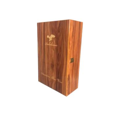 China Wholesale Custom Disposable Luxury Single Bottle Gift Wooden Wine Box Packaging for sale