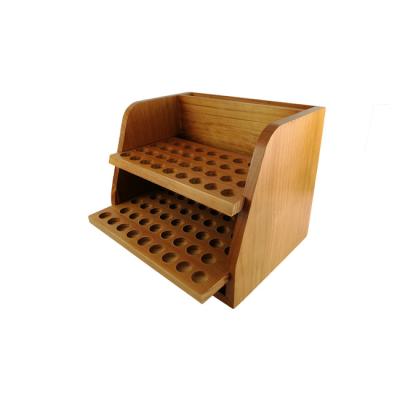 China Eco - Friendly Cheap Price Small Size Wooden Display Stand Counter For Essential Oil Promotion for sale