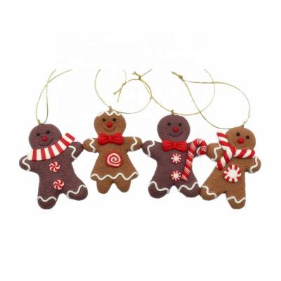 China Handmade Clay Dough Hanging Ornaments Christmas Tree Decorations for sale