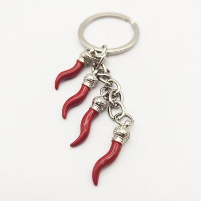 China Gifts Chilli Metal Key Chain The Metal Charm Key Chain For Souvenirs Gifts for sale