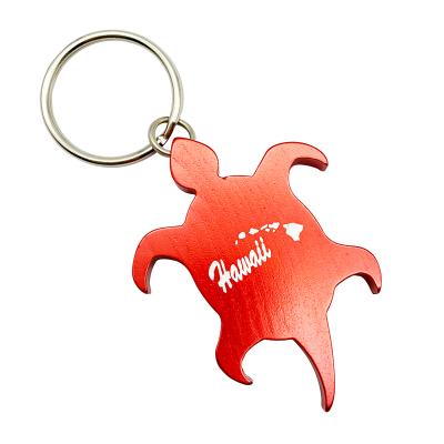 China Opener Key Chain Customized Beer Laser Printed Aluminum Opener Tortoise Metal Key Chain Key Chain With Opener for sale