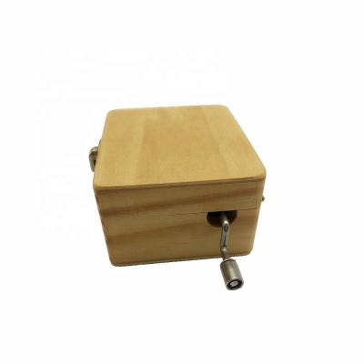 China Handmade Crank Customized Wooden Music Box As A Gift for sale