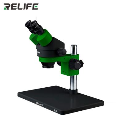 China Repair tool RELIFE RL-M3-B3 HD binocular microscope with light source dust mirror repair electron microscope for sale