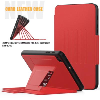 China 3 Layer Protective Card Case Leather Tablet Case For Samsung Galaxy Tab A 8.4 T307 2020 Magnetic Smart Cover HKD0051 for sale